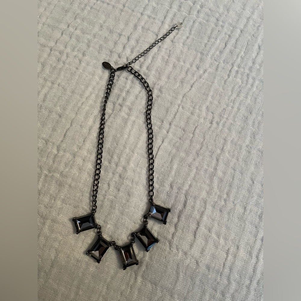 Guess Black and Silver Necklace